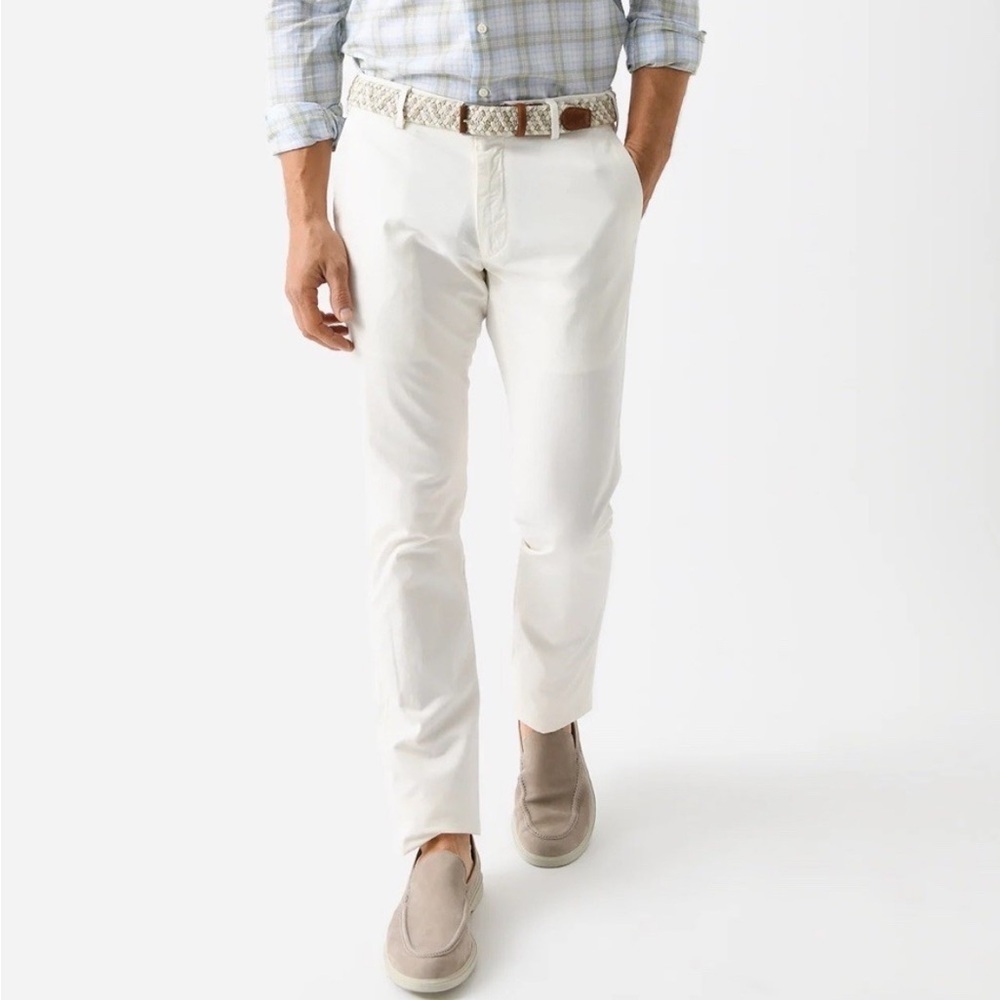 Peter Millar Crown Crafted Somerset Pants Men’s Stone Cotton Linen Blend Sz 40